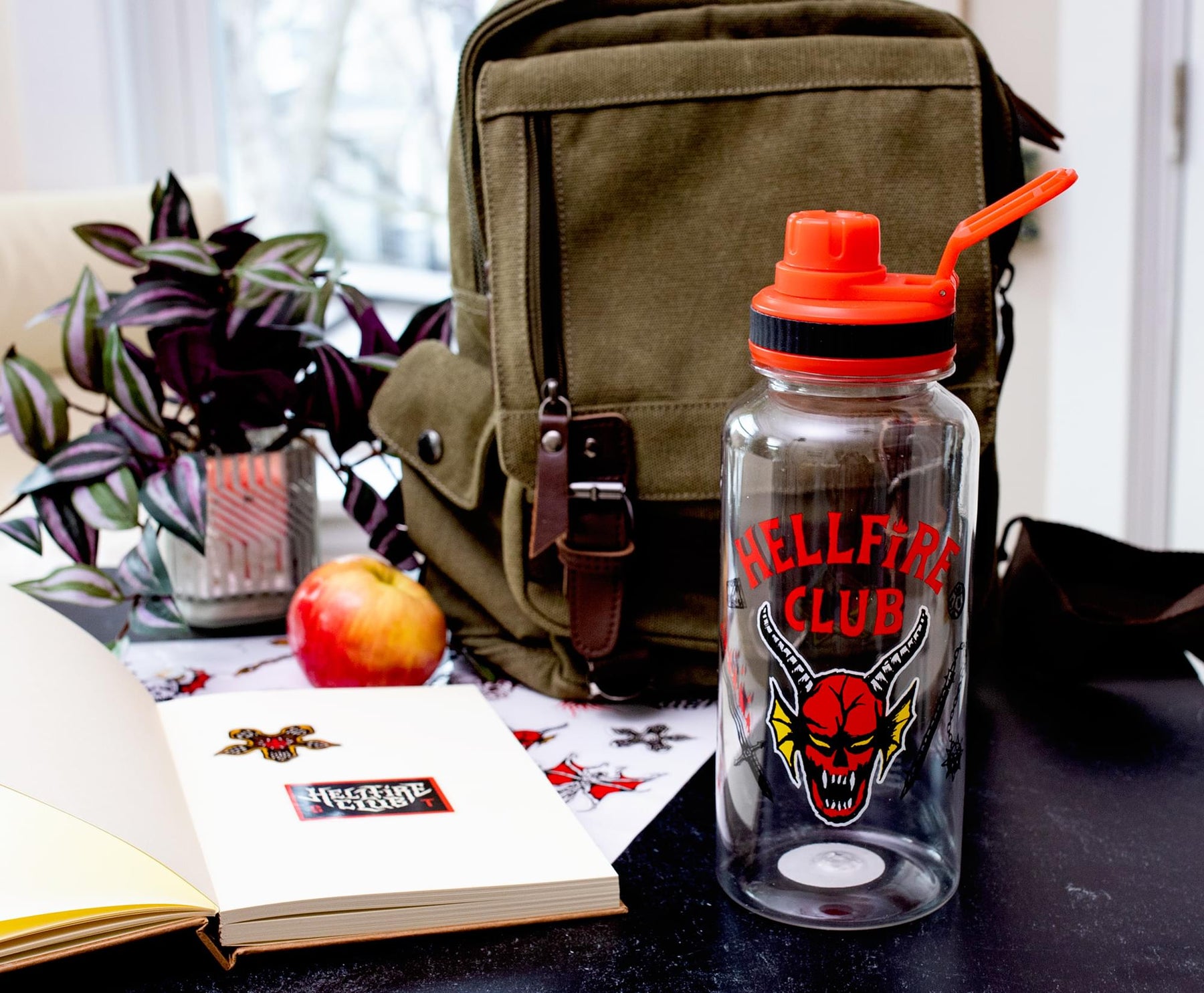 Stranger Things Hellfire Club Stainless Steel Water Bottle Holds 27 Ounces