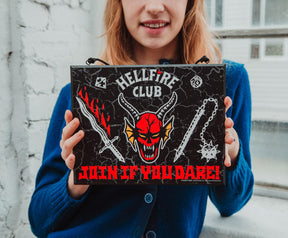 Stranger Things Hellfire Club Reversible Hanging Sign Wall Art | 10 x 8 Inches