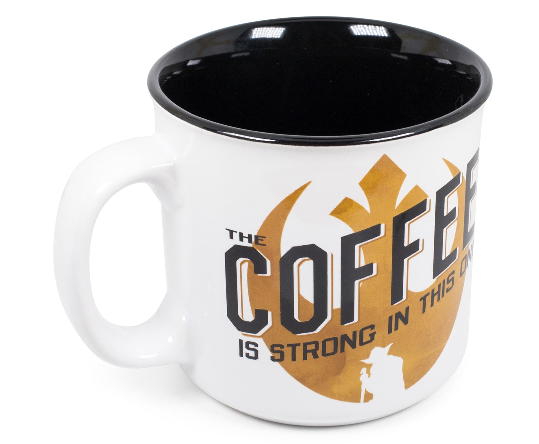 Silver Buffalo Star Wars Coffee Is Strong In This One Ceramic Camper Mug  | Holds 20 Ounces