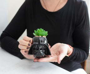 Star Wars Darth Vader 3-Inch Ceramic Mini Planter with Artificial Succulent