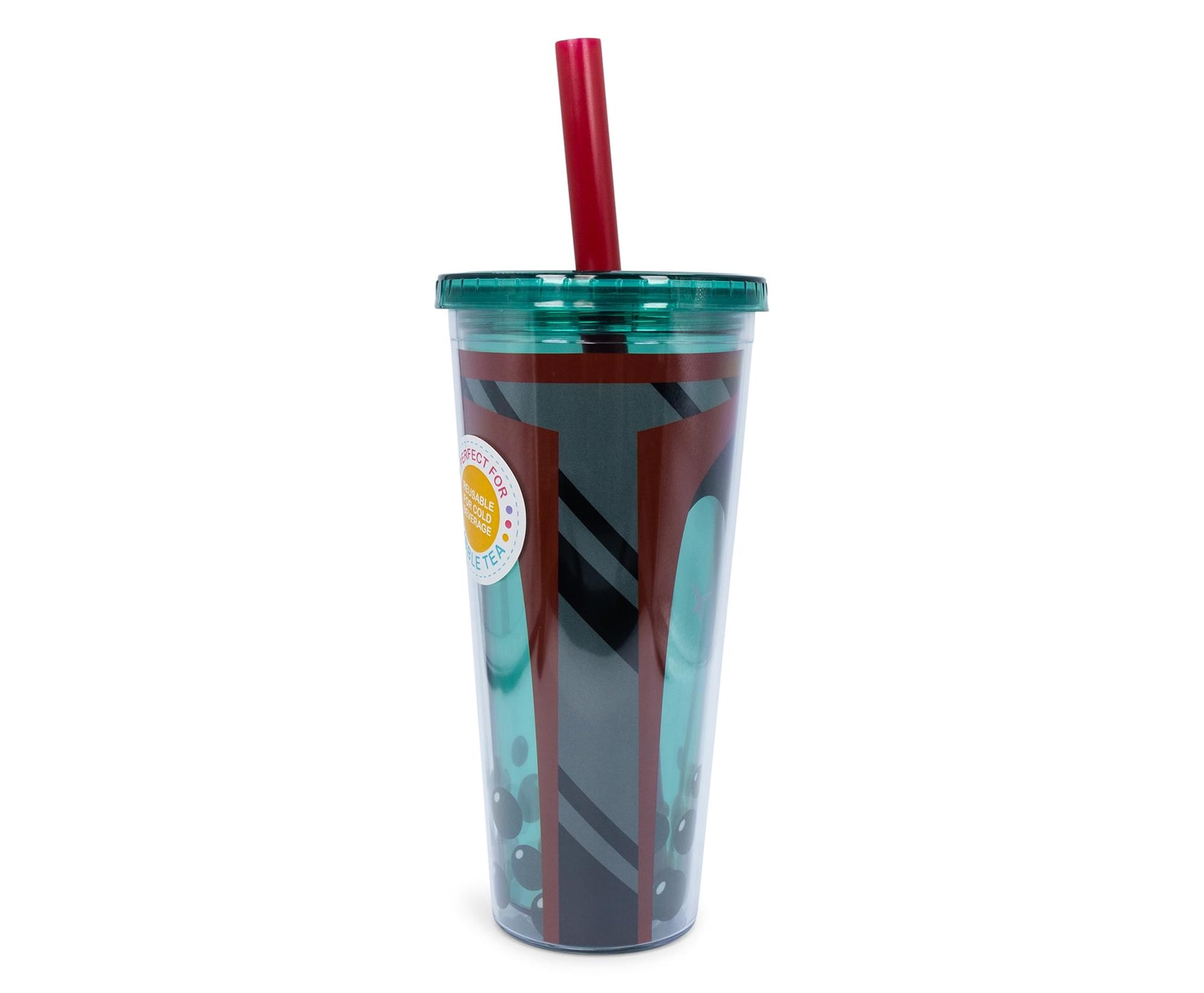 Star Wars Boba Fett Plastic Carnival Cup with Lid and Straw | 24 Ounces