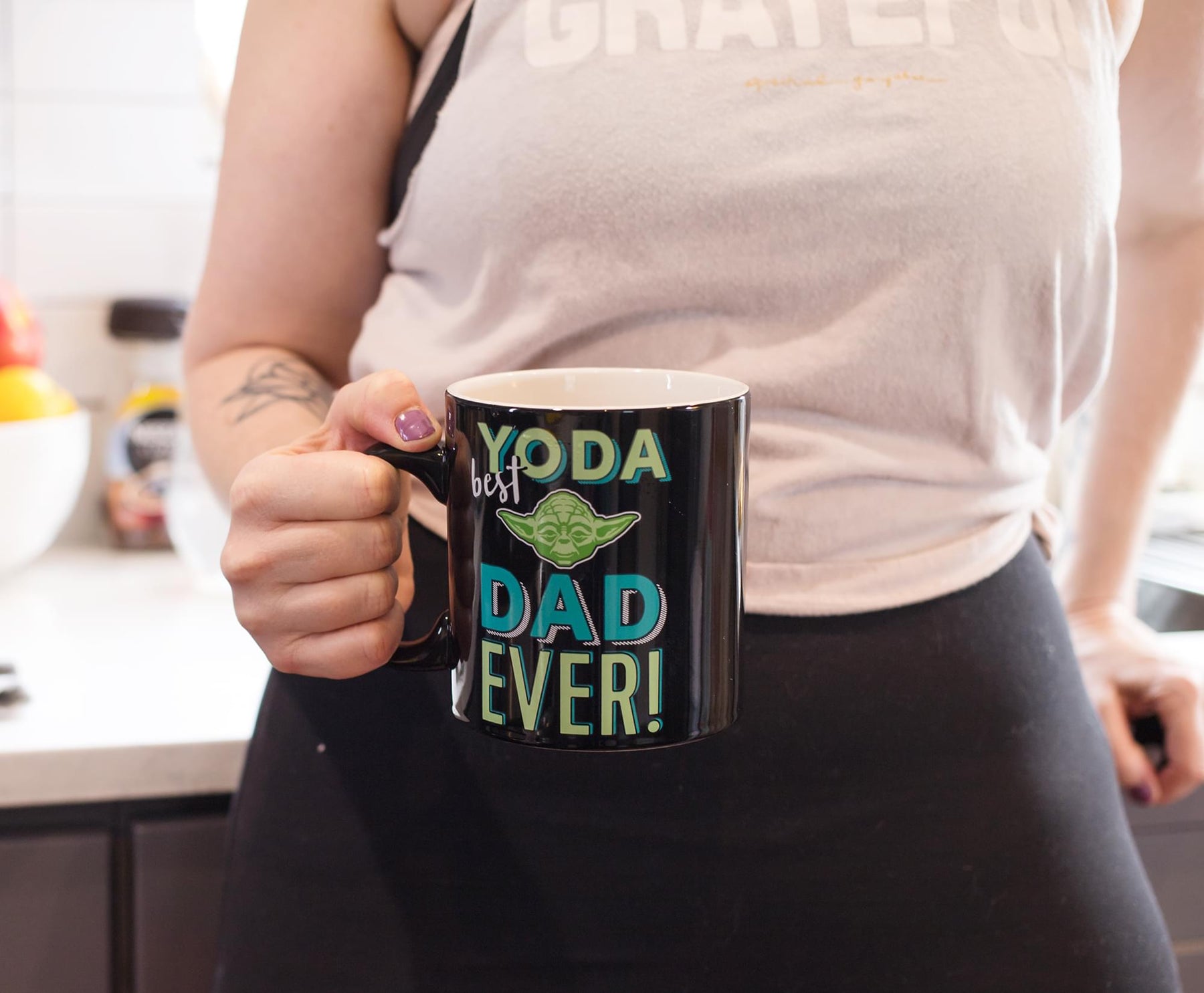 Star Wars "Yoda Best Dad Ever" Ceramic Mug | Holds 20 Ounces | Toynk Exclusive