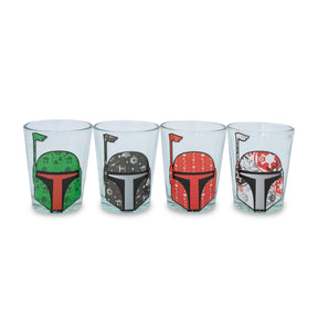 Star Wars Holiday Boba Fett 2.5-Ounce Mini Shot Glasses | Set of 4