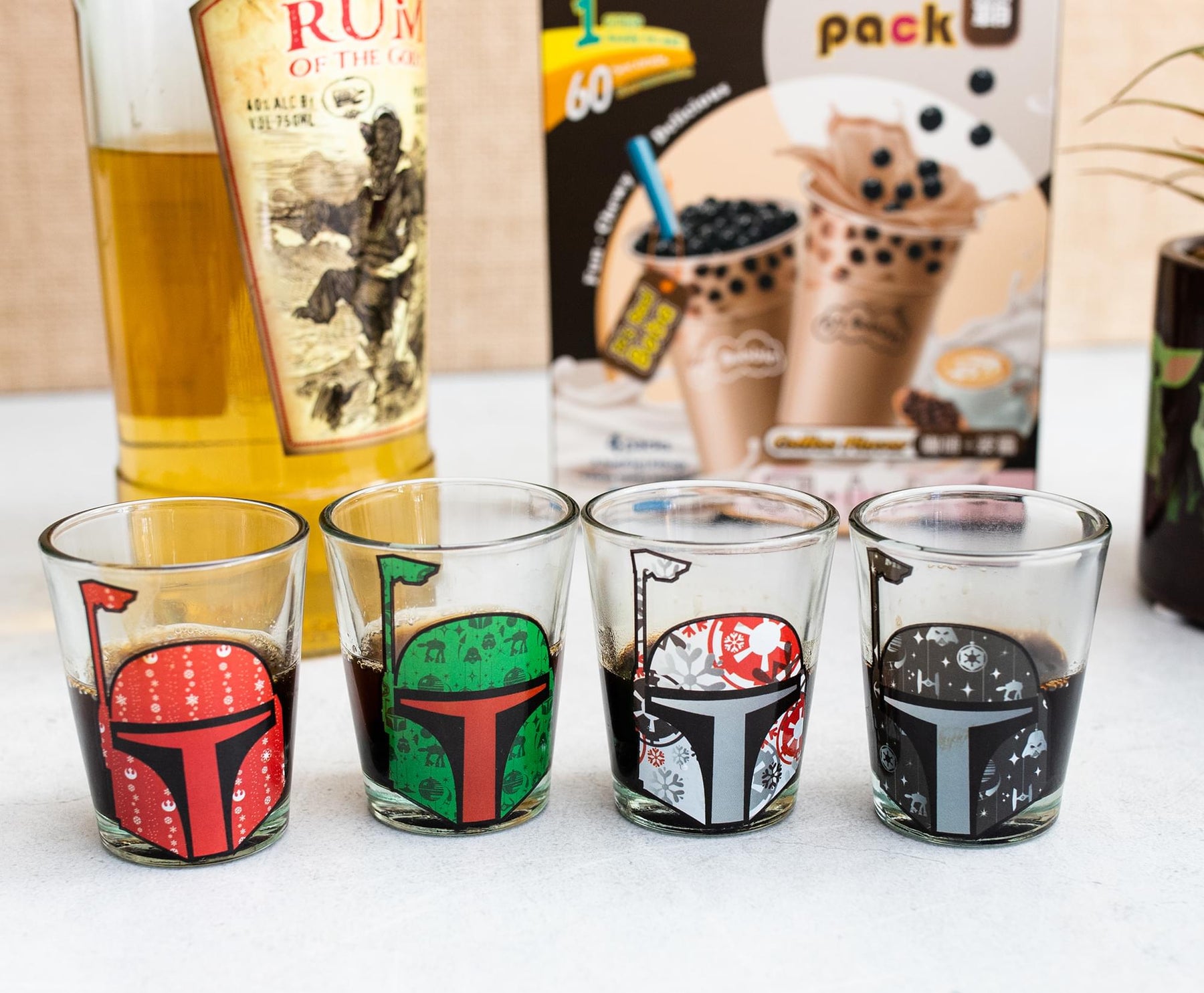 Star Wars Boba Fett 2.5oz Mini Glasses, Set of 4