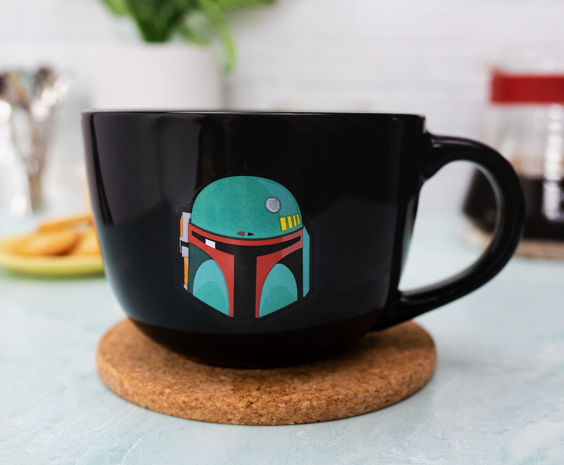 Star Wars The Mandalorian Boba Fett Ceramic Soup Mug Holds 24 Ounce