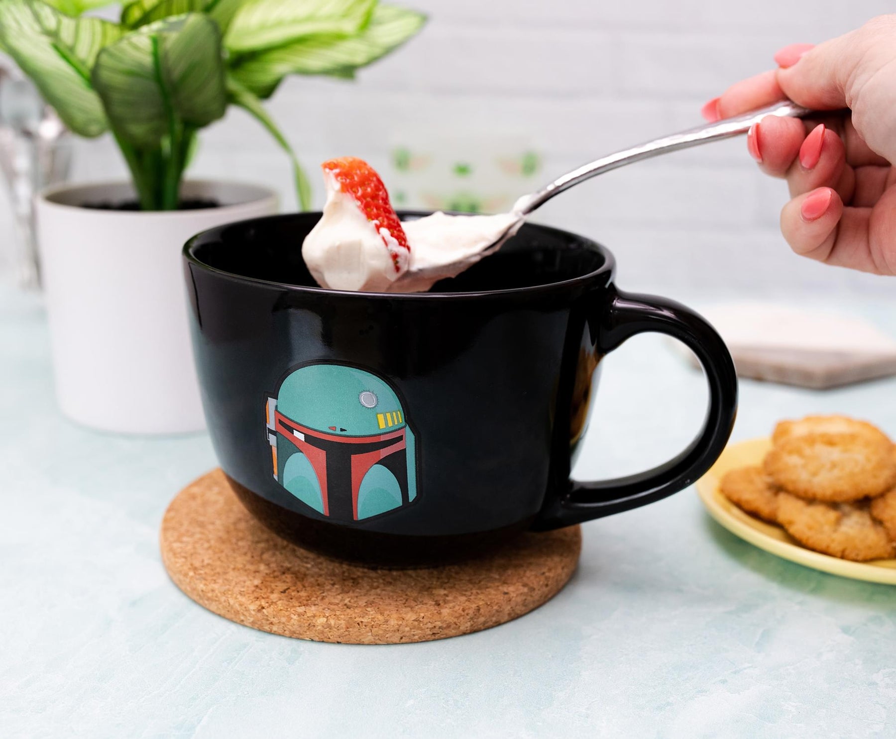 Star Wars: The Mandalorian Boba Fett Ceramic Soup Mug | Holds 24 Ounces