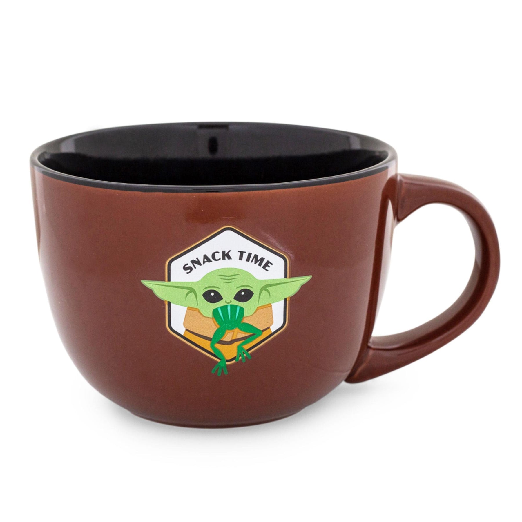 Star Wars: The Mandalorian Grogu "Snack Time" Ceramic Soup Mug | 24 Ounces