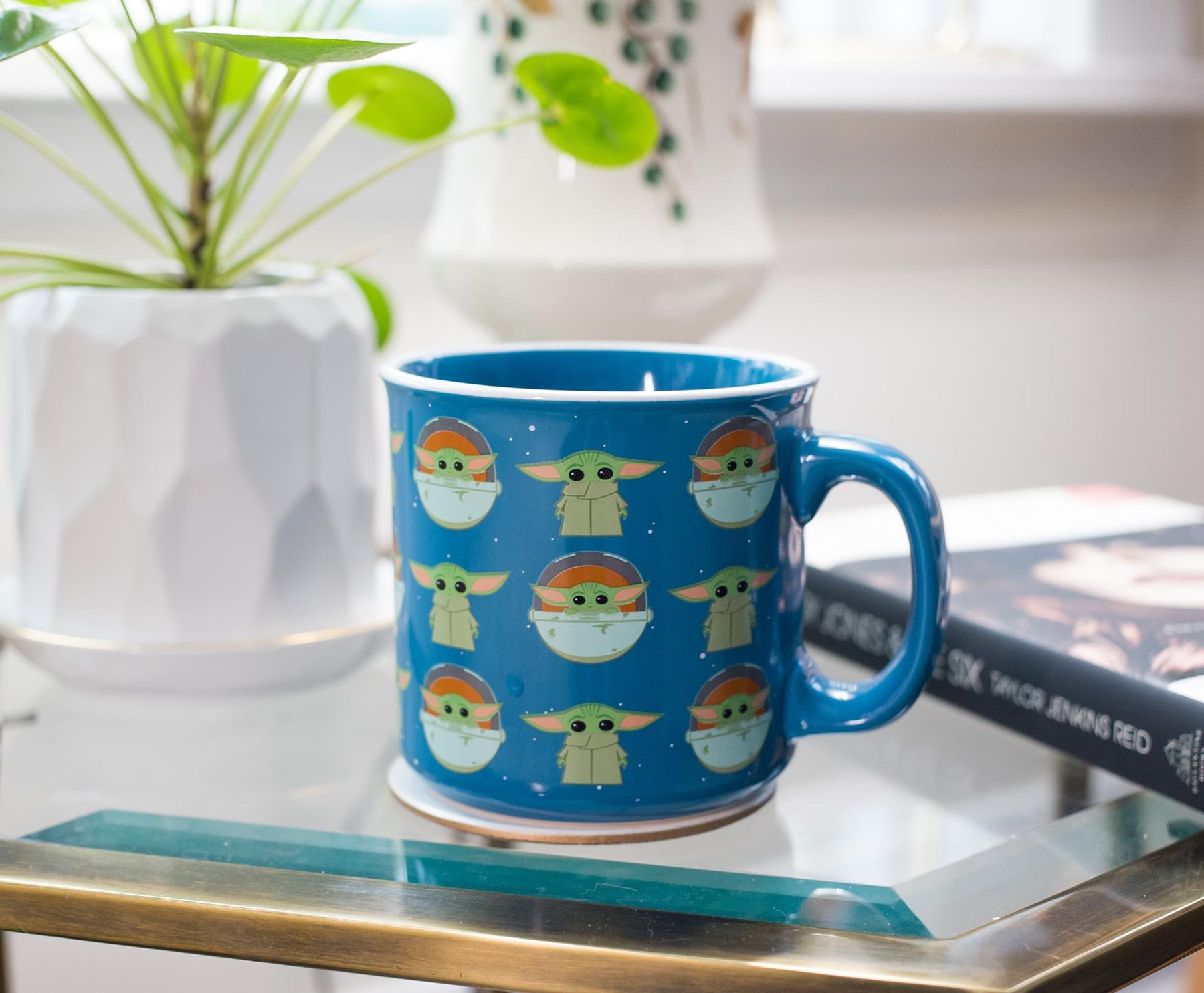 Star Wars: The Mandalorian Chibi Grogu Ceramic Camper Mug | Holds 20 Ounces