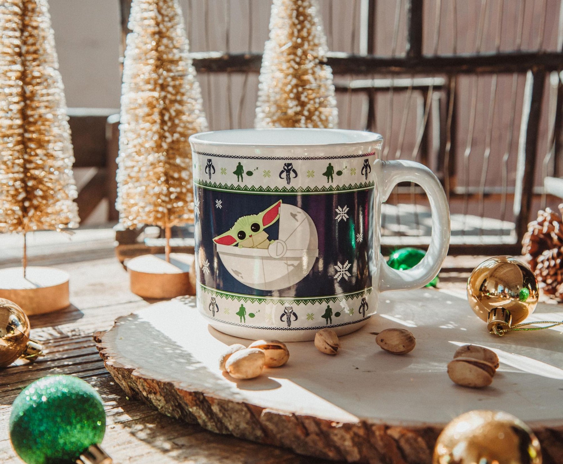 Star Wars: The Mandalorian Grogu Holiday Sweater Ceramic Camper Mug | 20 Ounces