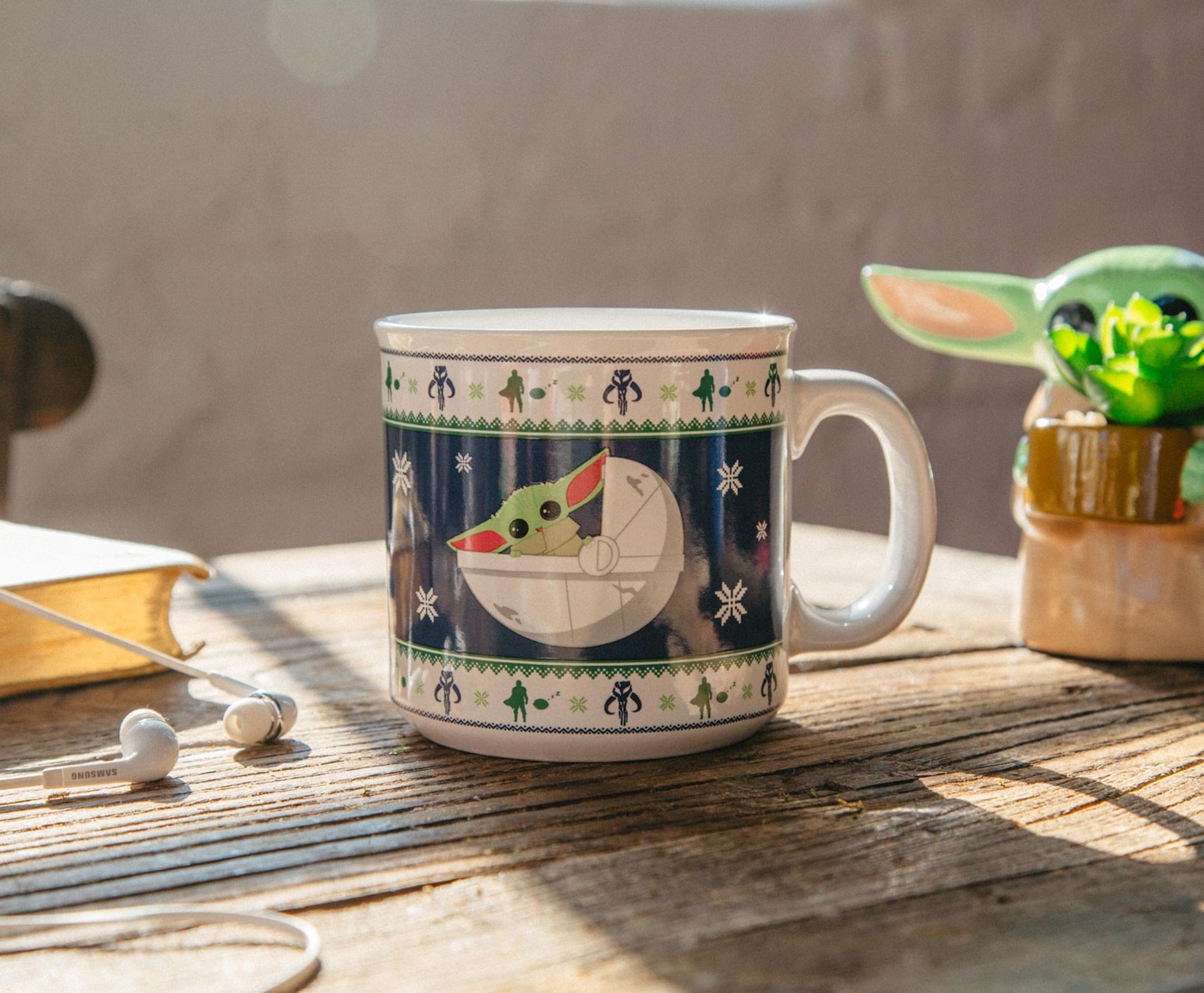 Star Wars: The Mandalorian Grogu Holiday Sweater Ceramic Camper Mug | 20 Ounces