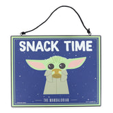 Star Wars: The Mandalorian Grogu "Snack Time" Reversible Hanging Sign Wall Art