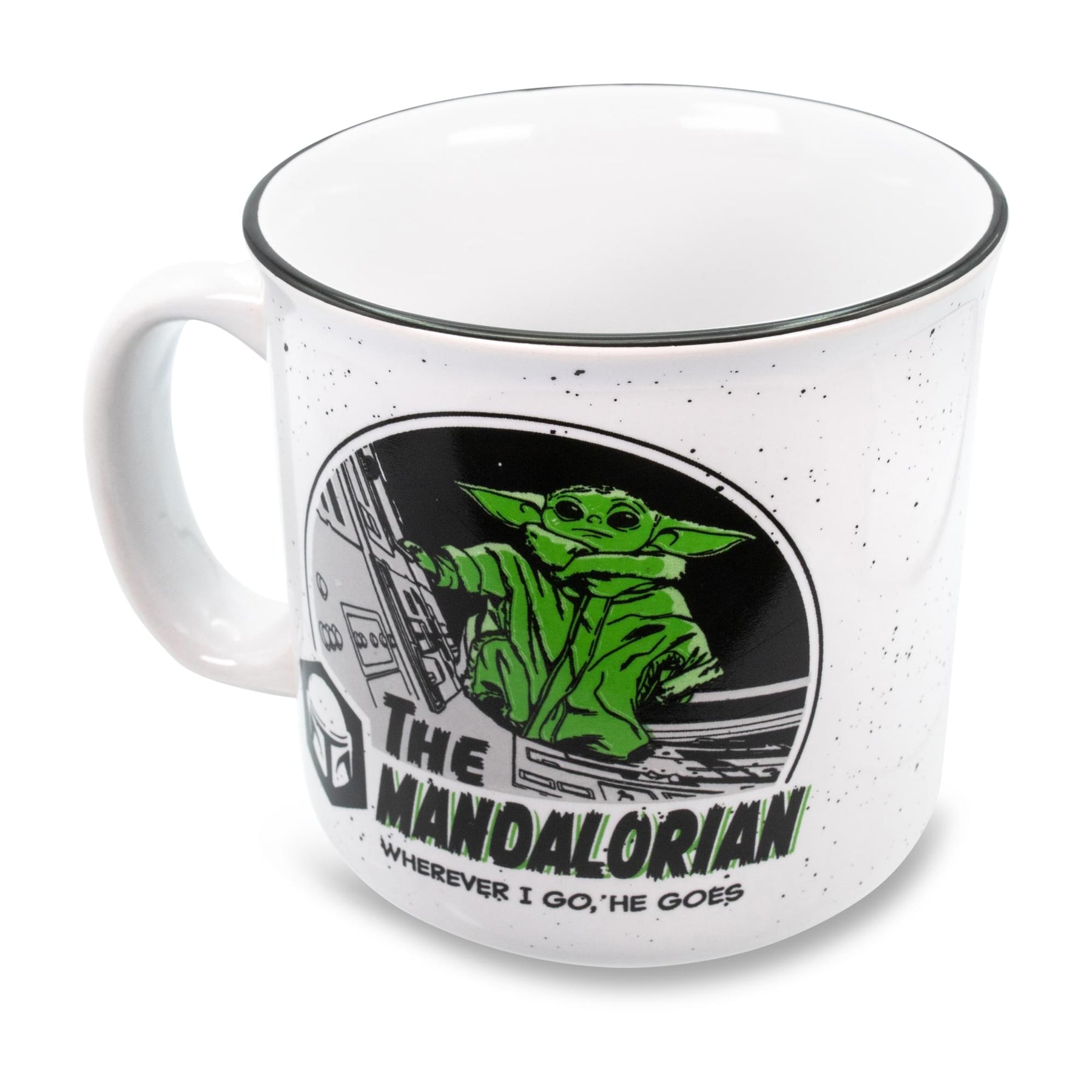 Star Wars: The Mandalorian Grogu Ceramic Camper Mug | Holds 20 Ounces