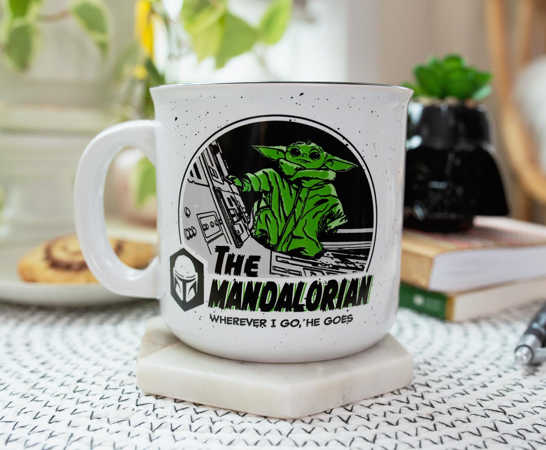 Star Wars: The Mandalorian Grogu Ceramic Camper Mug | Holds 20 Ounces