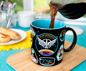 Disney Pixar Lightyear Badges Ceramic Mug | Holds 20 Ounces