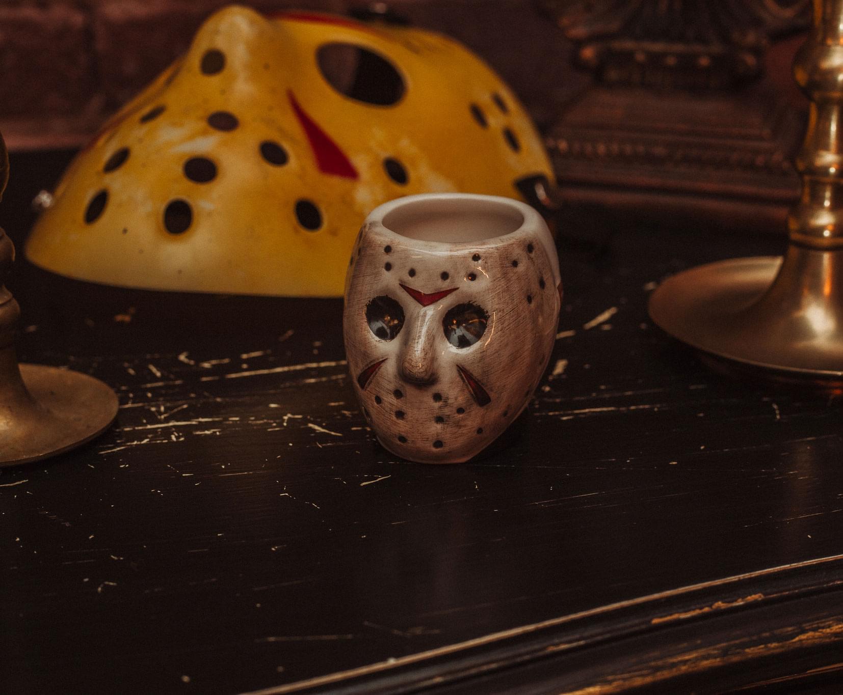 Freddy vs. Jason Faces 4-Ounce Sculpted Ceramic Mini Mugs | Set of 2