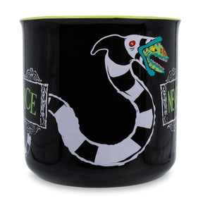 Beetlejuice "Never Trust the Living" Ceramic Camper Mug | Holds 20 Ounces