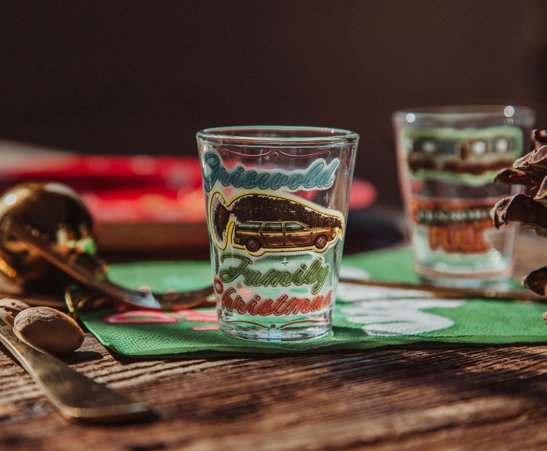 National Lampoon's Christmas Vacation Quotes Mini Shot Glasses | Set of 4