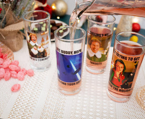 Elf Quotes 10-Ounce Tumbler Glasses | Set of 4
