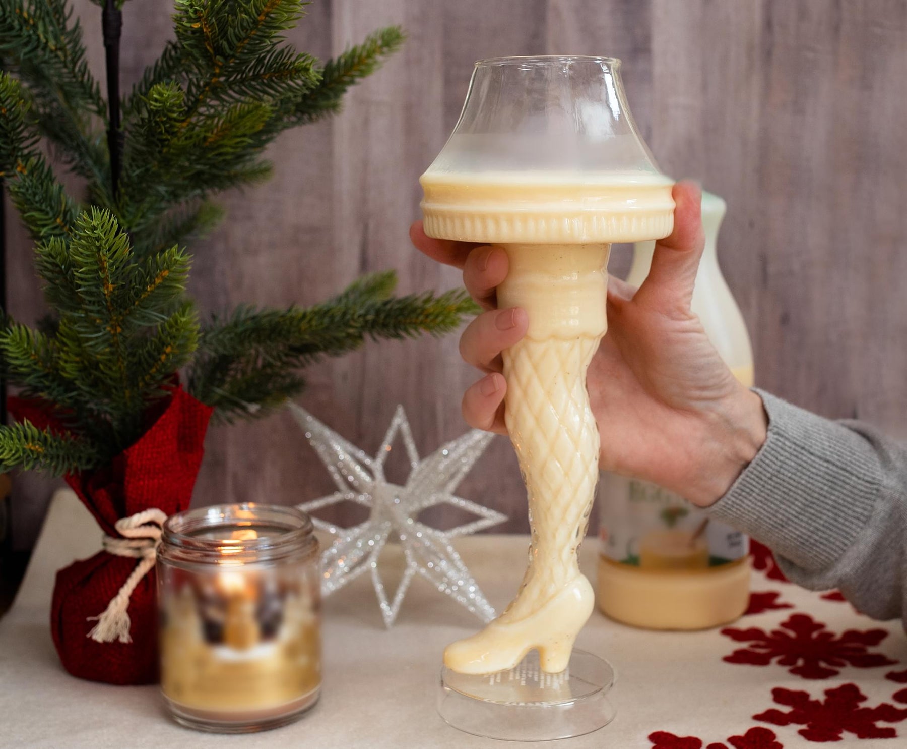A Christmas Story Leg Lamp Molded Glass Cup | Holds 17 Ounces