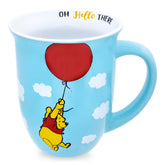 Disney Winnie The Pooh Balloon Float Wide Rim Ceramic Mug | Holds 16 Ounces