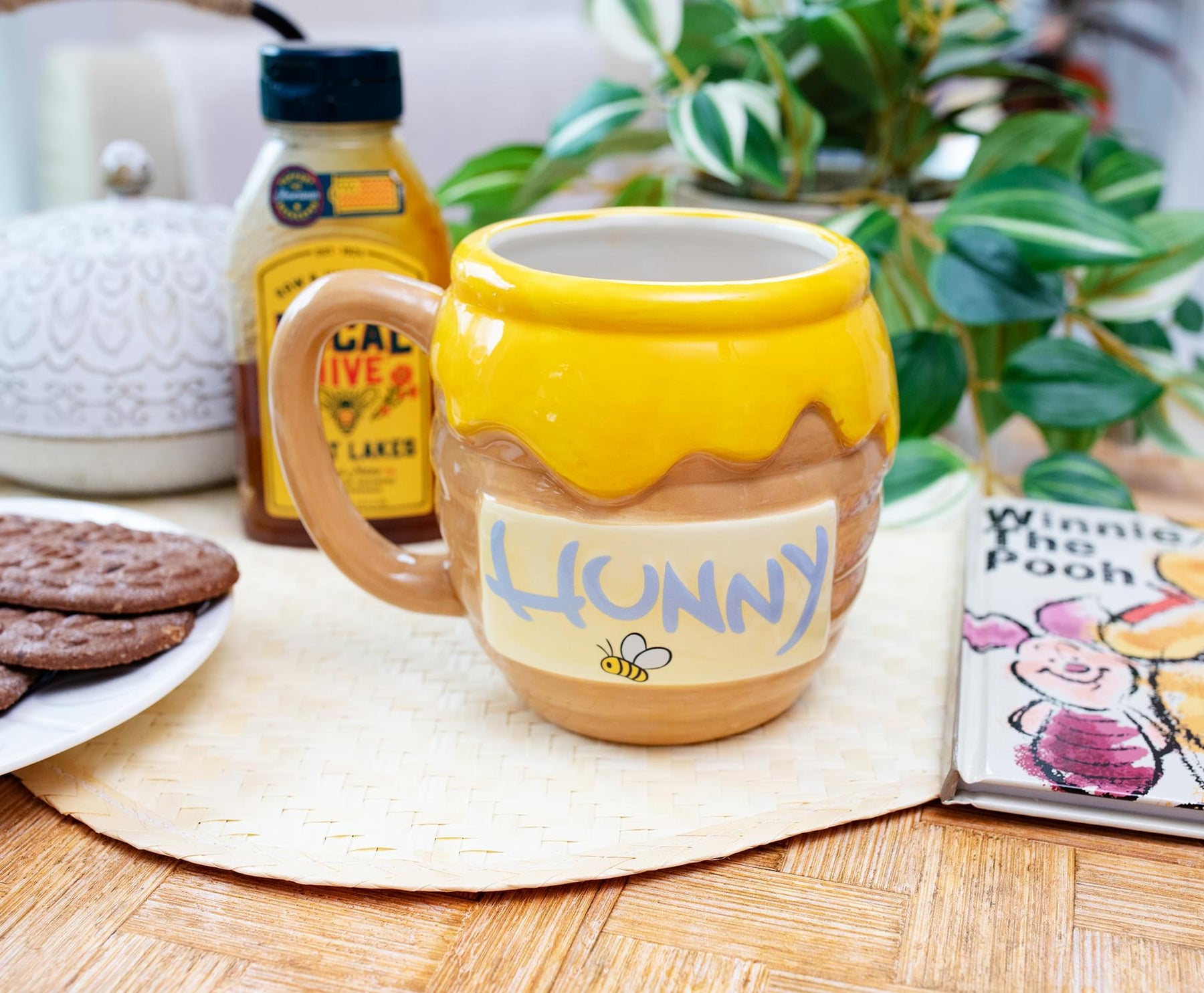 Disney Winnie the Pooh Honey Pot Sculpted Ceramic Mug | Holds 23 Ounces