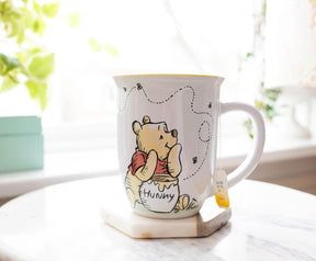 Disney Winnie the Pooh Hunny Wide Rim Ceramic Coffee Mug | Holds 16 Ounces