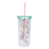 Disney Winnie the Pooh Character Toss Acrylic Carnival Cup with Lid and Straw