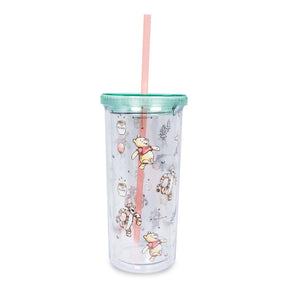 Disney Winnie the Pooh Character Toss Acrylic Carnival Cup with Lid and Straw