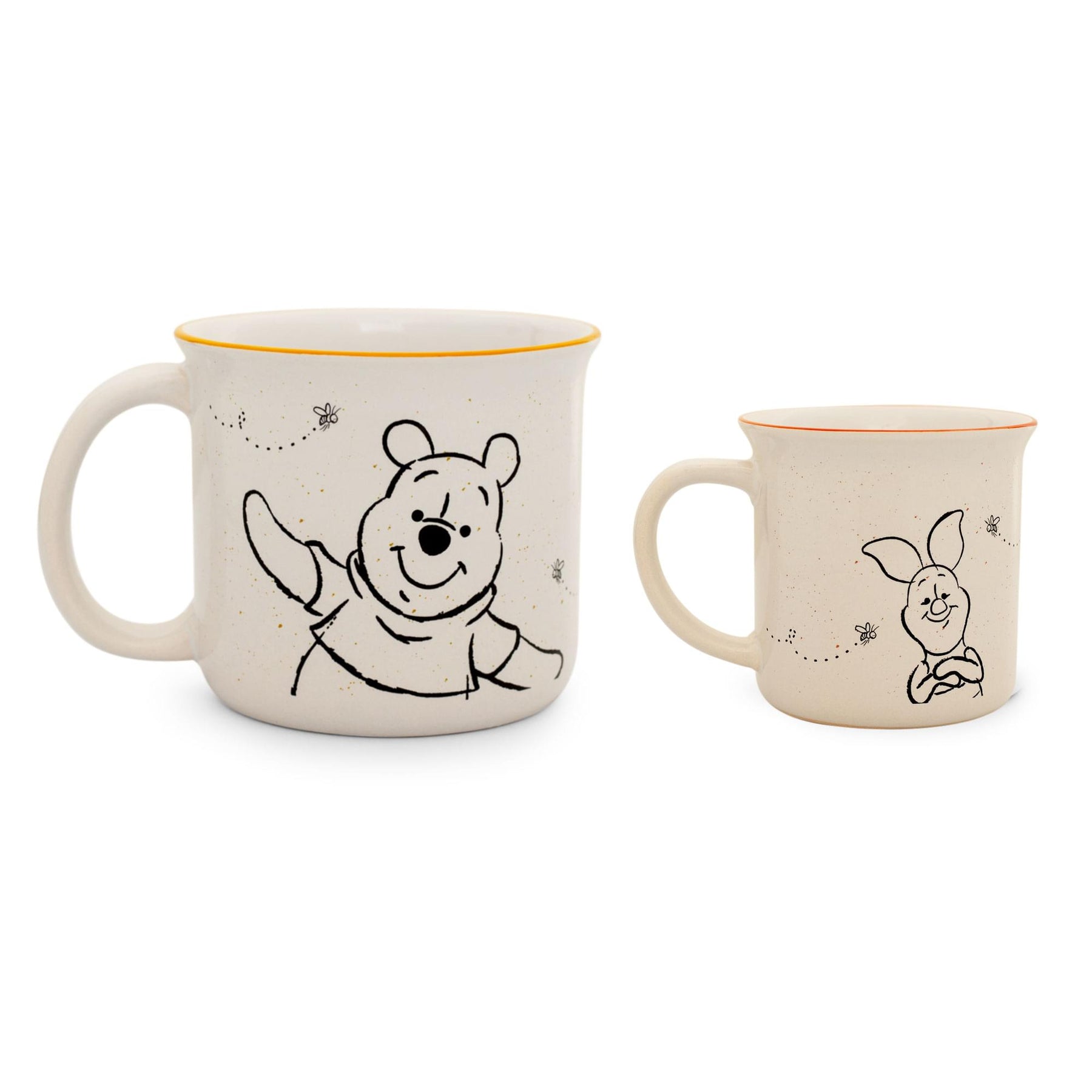 Disney Winnie the Pooh and Piglet Ceramic Camper Mugs | Set of 2