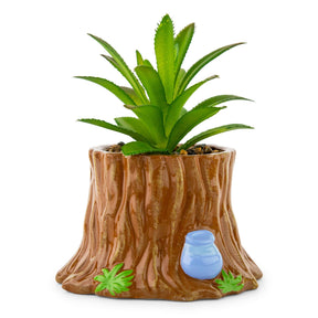 Disney Winnie the Pooh Tree Stump 5-Inch Planter With Artificial Succulent