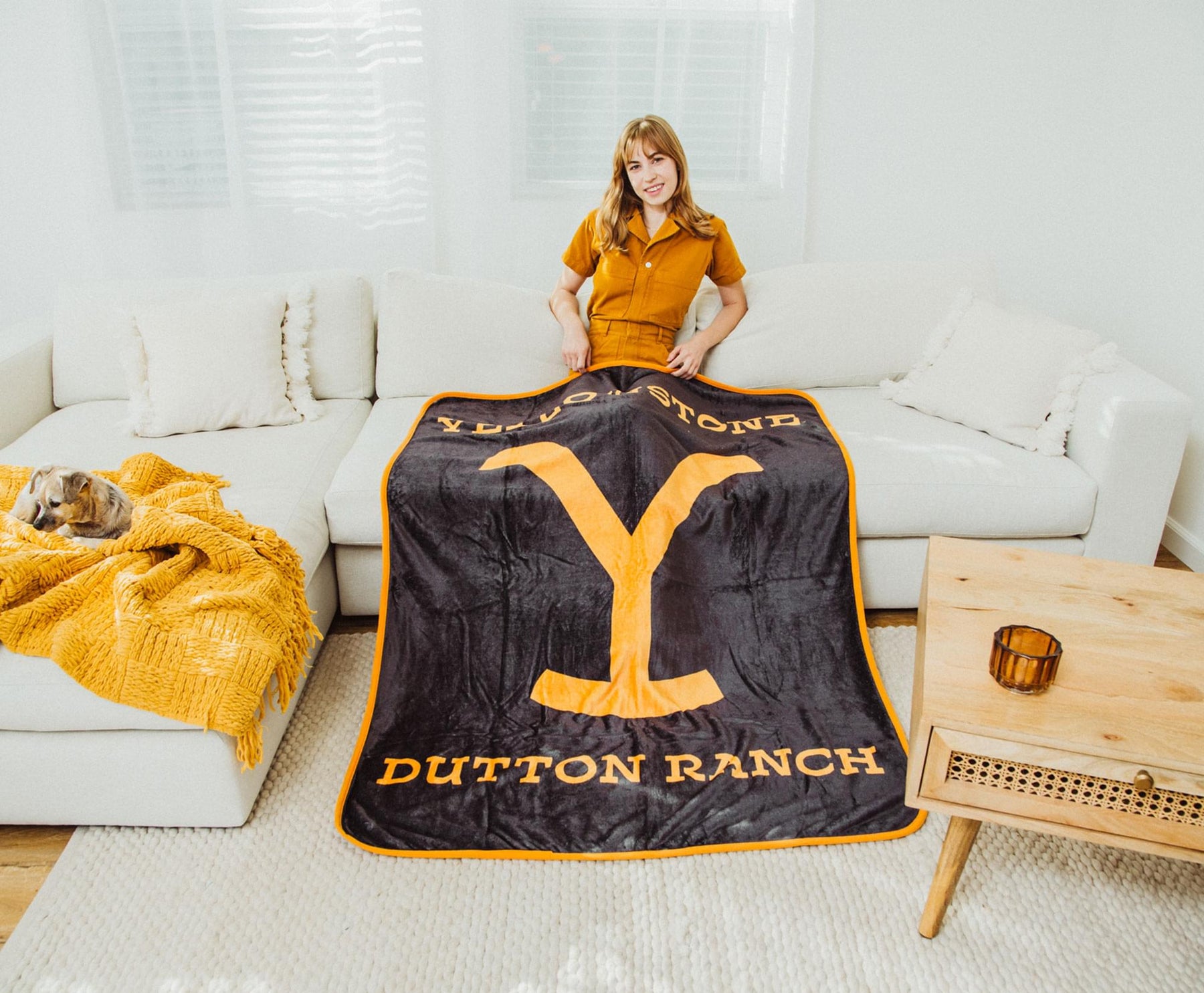 Yellowstone Dutton Ranch Raschel Fleece Throw Blanket | 45 x 60 Inches