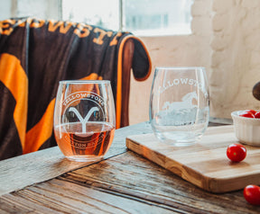 Yellowstone Dutton Ranch 20-Ounce Stemless Wine Glasses | Set of 2