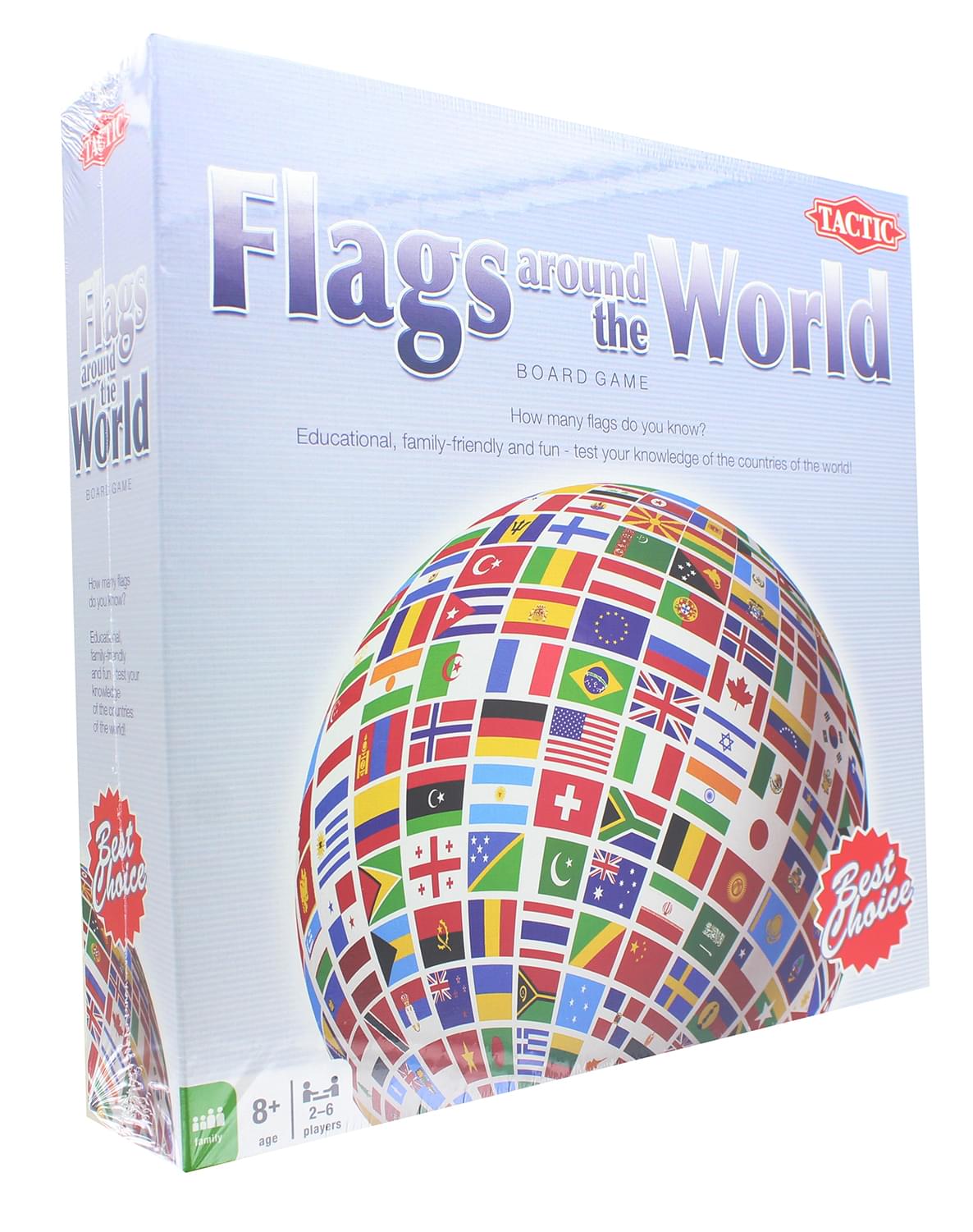 Flags Around the World Family Board Game | For 2-6 Players