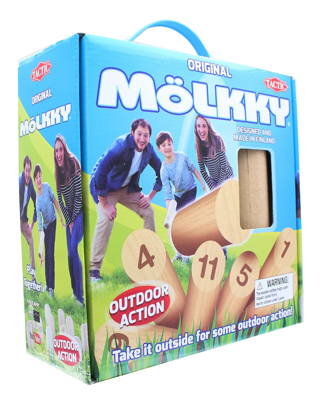 Mölkky | Outdoor Wooden Pin & Skittles Game | For 2+ Players