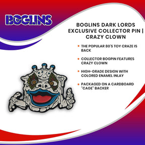 Boglins Dark Lords Exclusive Collector Pin | Crazy Clown