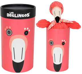 Les Deglingos Big Simply Plush Animal In Tube | Flamingos the Flamingo
