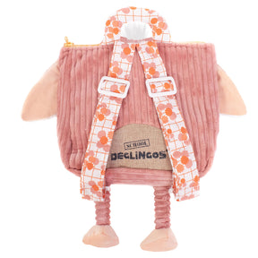 Les Deglingos Corduroy Backpack Plush | Pomelos the Ostrich