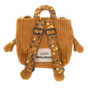Les Deglingos Corduroy Backpack Plush | Speculos the Tiger