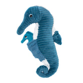 Les Deglingos Ptipotos Papadou the Seahorse & Baby Plush | Blue