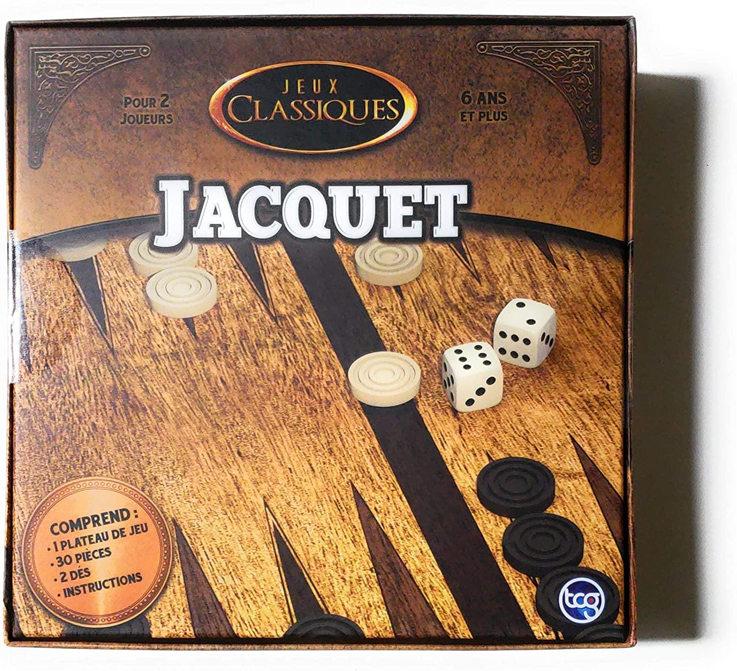 Classic Games Wood Backgammon Set | Board & 30 Game Pieces