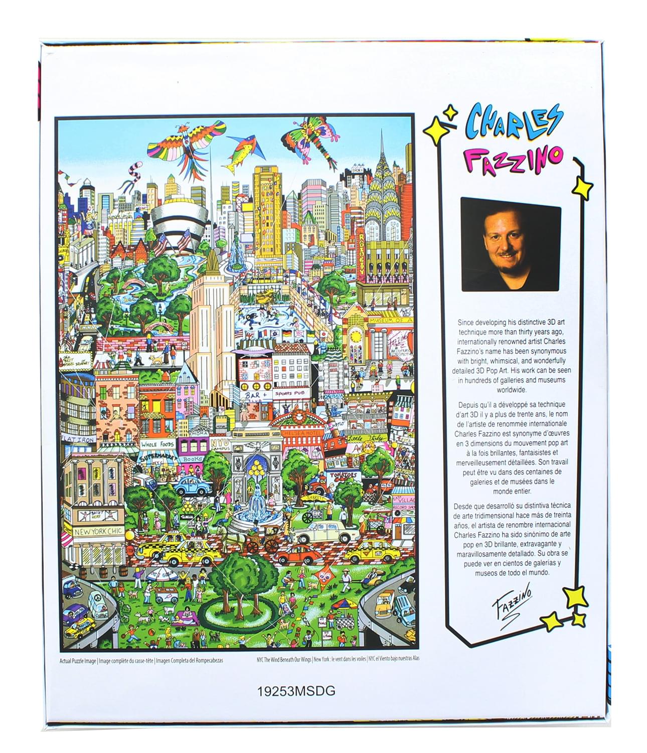 Charles Fazzino Pop Art New York City 300 Piece Poster Sized Jigsaw Puzzle