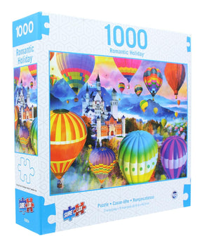 Romantic Holiday 1000 Piece Jigsaw Puzzle | Neuschwanstein Air Balloon Festival