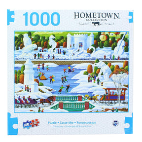 Hometown Collection 1000 Piece Jigsaw Puzzle | Wisconsin Snow Sculptures