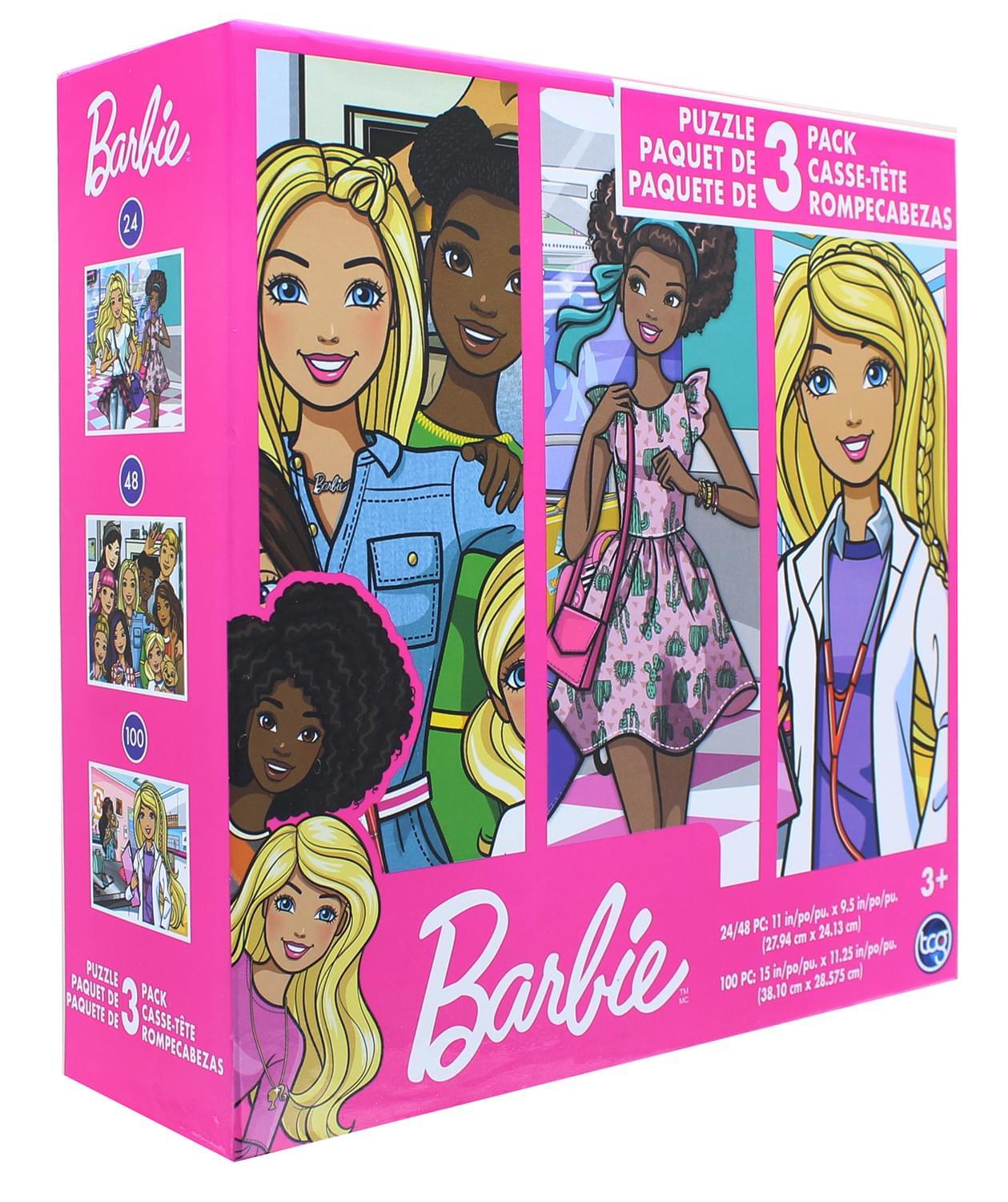 Barbie Jigsaw Puzzle 3 Pack, 24, 48, & 100 Pieces