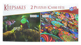 Set of 2 Keepsakes 1000 Piece Jigsaw Puzzles | Colorful Birds