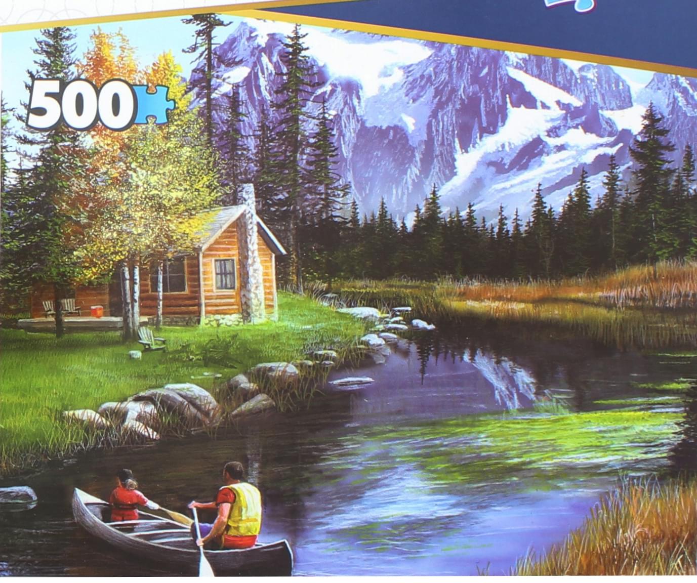 Set of 2 Keepsakes 500 Piece Jigsaw Puzzles | Mountain Cabins