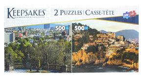 Set of 2 Keepsakes 500 Piece Jigsaw Puzzles | Mexico City / Acapulco