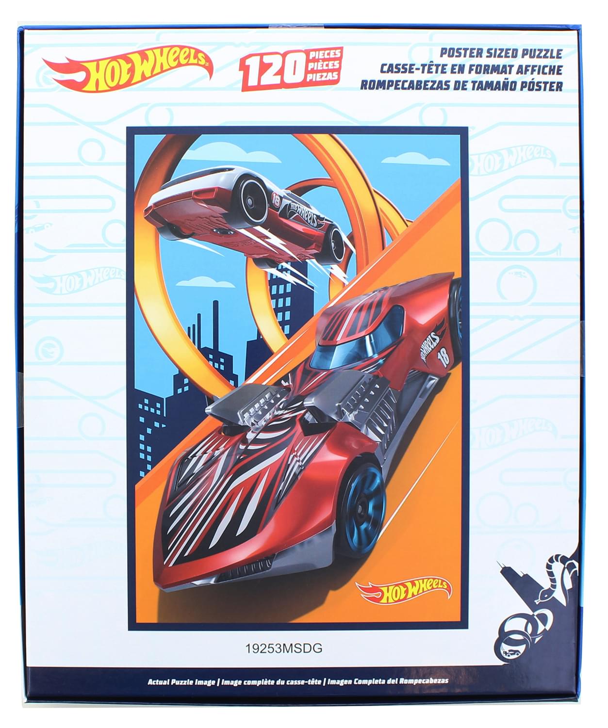 Hot Wheels 120 Piece Kids Poster Sized Jigsaw Puzzle
