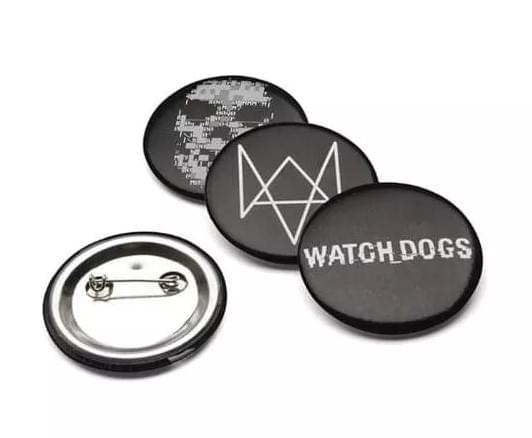 Watch Dogs 1-1/2" Logo Pins, Set of 4