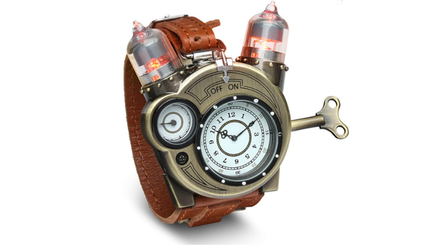 Steampunk Styled Tesla Analog Watch Free Shipping